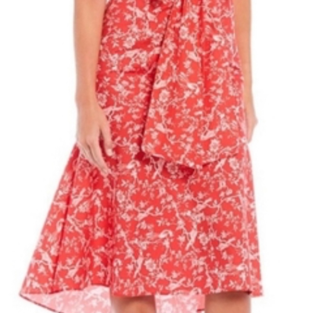 Sachin & Babi Floral Puff Sleeve Bow Front Dress